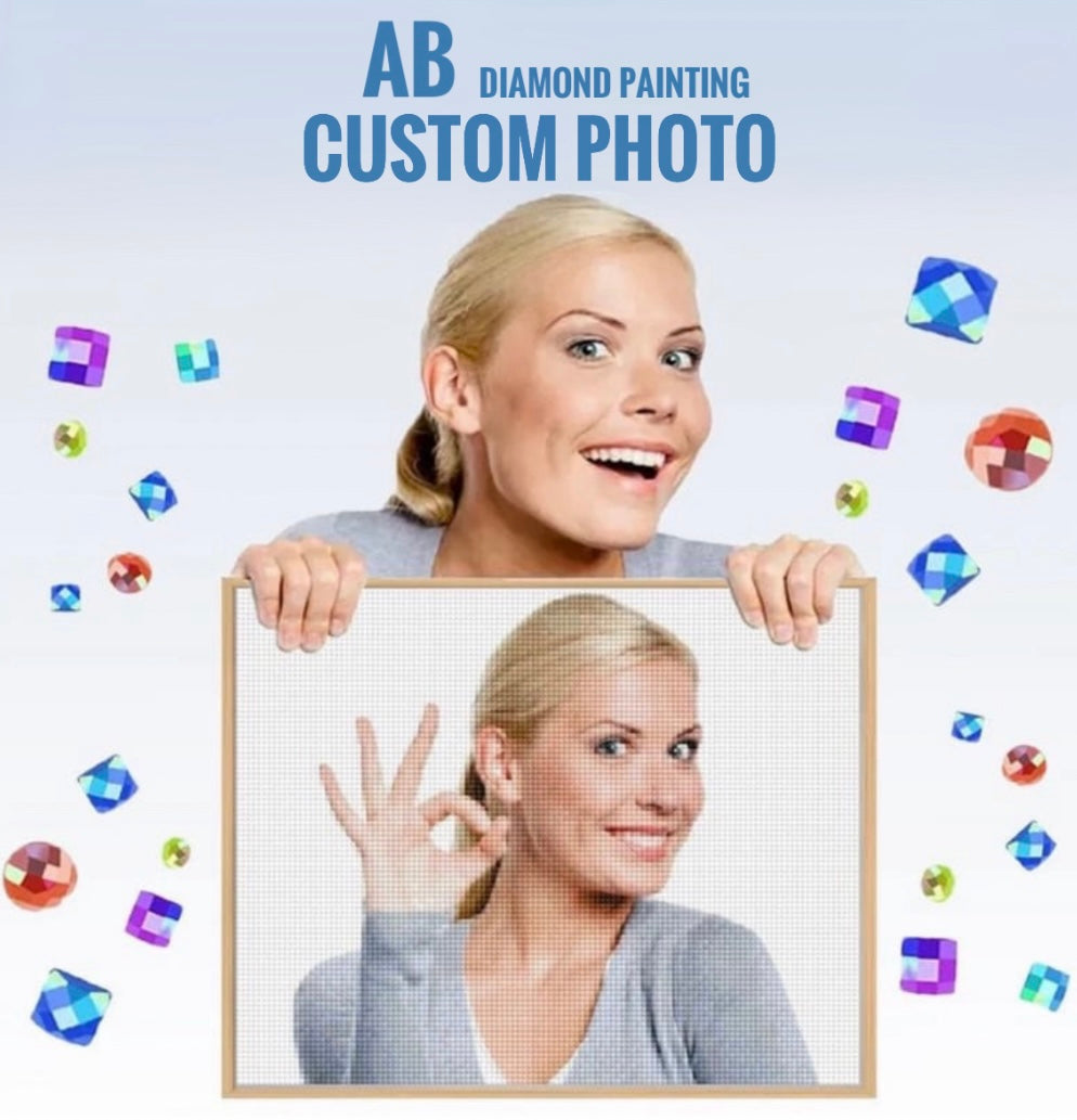 AB Custom Personalized Photo Diamond Painting 5D DIY Full Round/Square Drills
