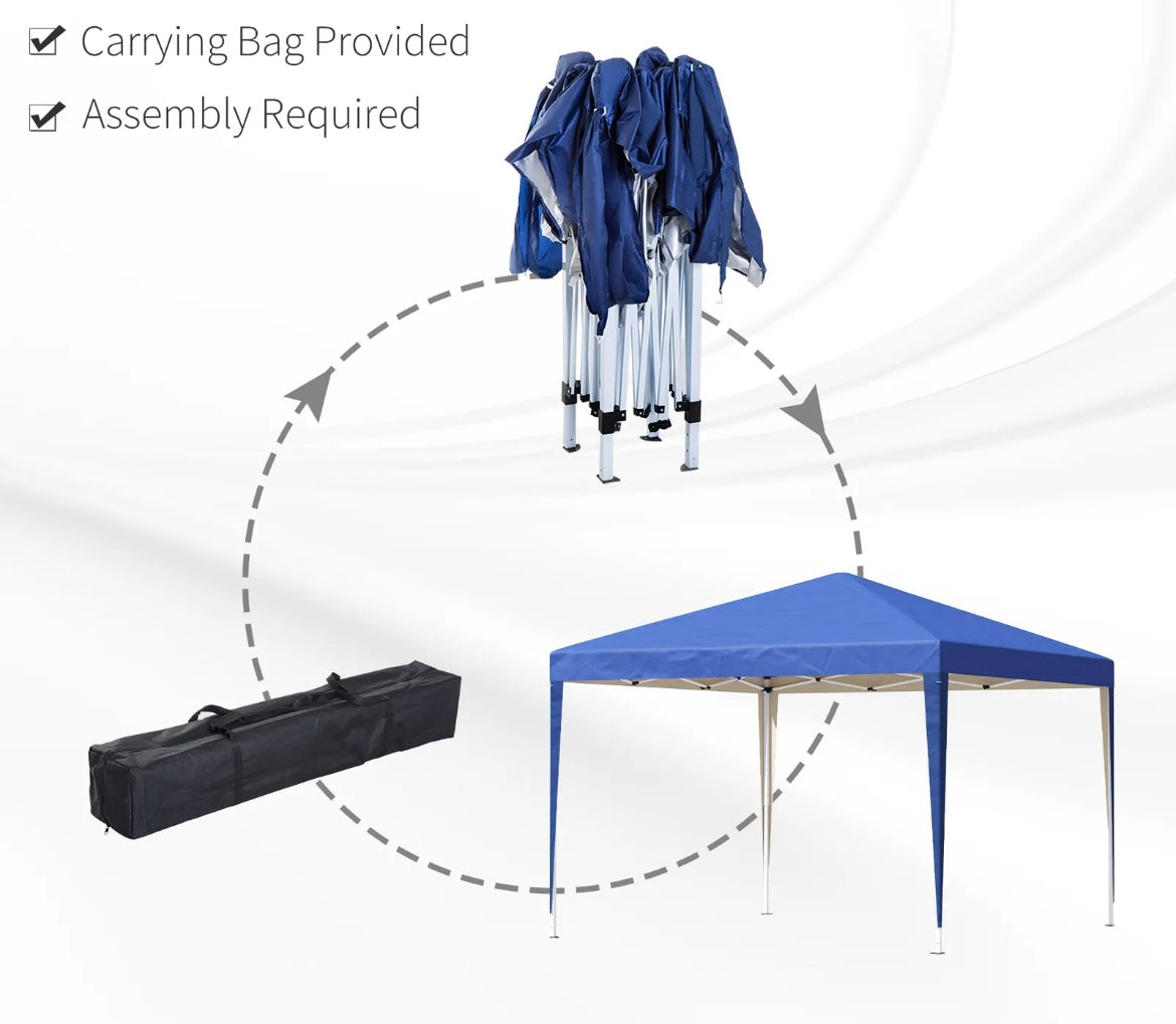 3X3M Garden Heavy Duty Pop Up Gazebo Marquee Party Tent Wedding Canopy Blue