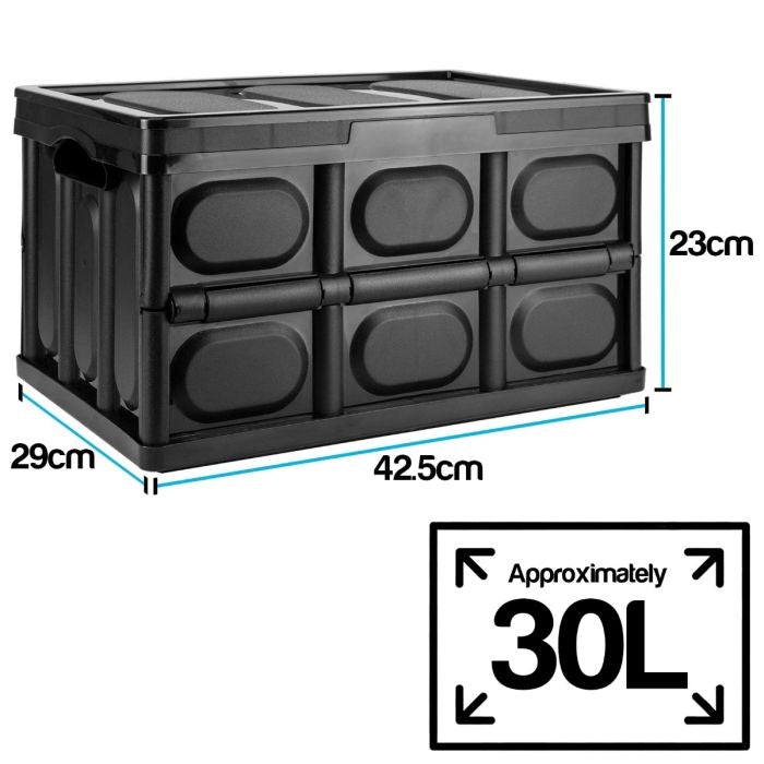 Folding Storage Box With Lid & Handles Collapsible