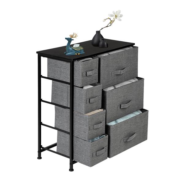 Fabric Dresser With 7 Drawers Furniture Storage Tower Unit For Bedroom Hallway