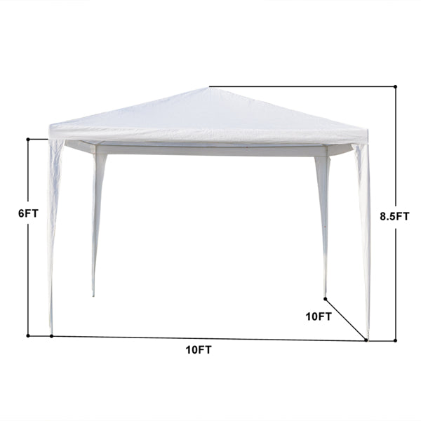 Gazebo With 3 Sides Garden Marquee PE Awning Beach Party Camping Tent Canopy 3x3m