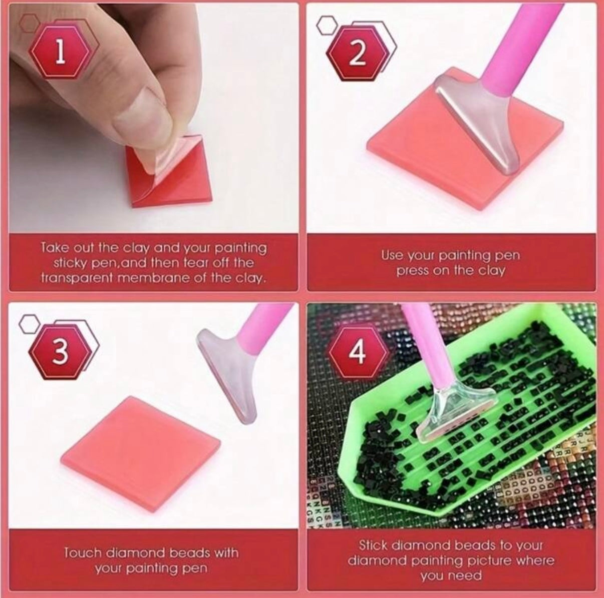 40pcs set With Case 5D Diamond Painting Glue Clay Wax