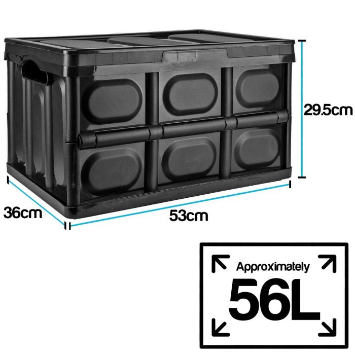 Folding Storage Box With Lid & Handles Collapsible