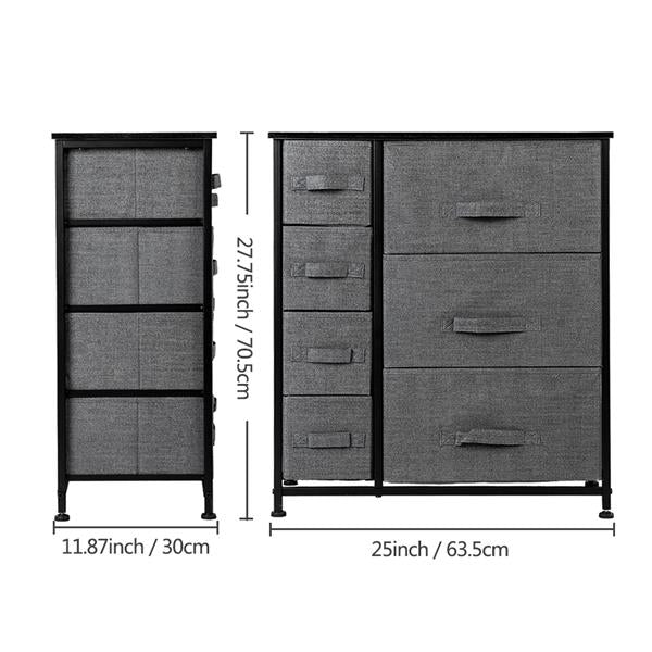 Fabric Dresser With 7 Drawers Furniture Storage Tower Unit For Bedroom Hallway