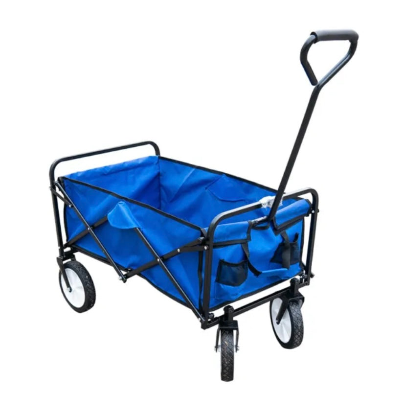 Foldable Outdoor Garden Trolley Cart Wheelbarrow