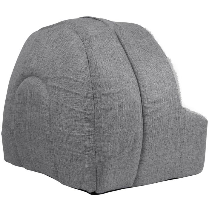 Soft Fleece Cat Igloo Bed Grey