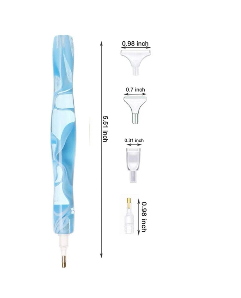 Diamond Painting Drill Pen With Tips & Case Blue/Pink/Dark Blue