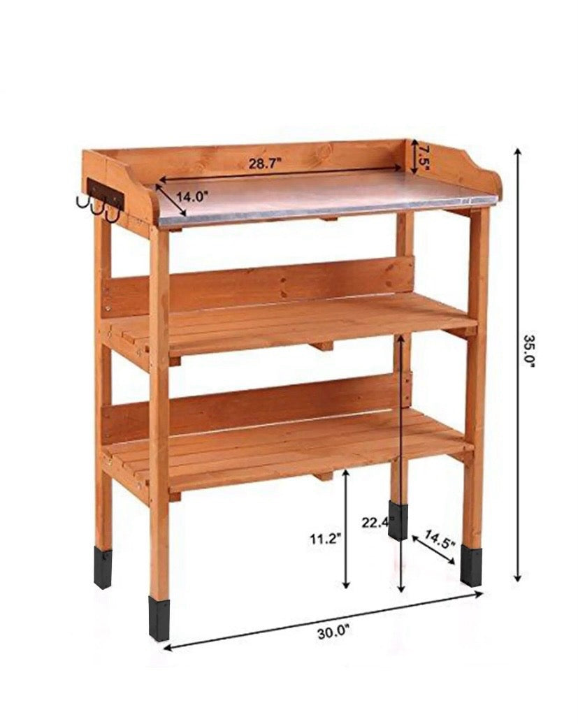 Wooden Potting Plant Table Bench