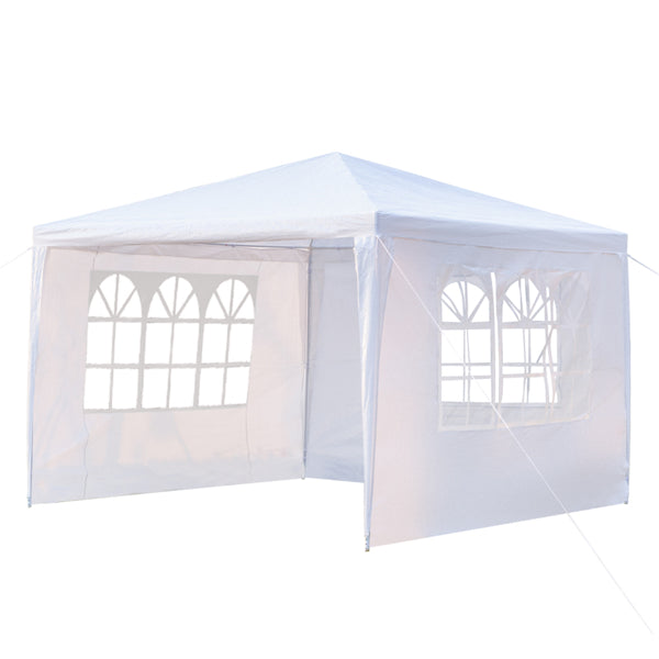Gazebo With 3 Sides Garden Marquee PE Awning Beach Party Camping Tent Canopy 3x3m