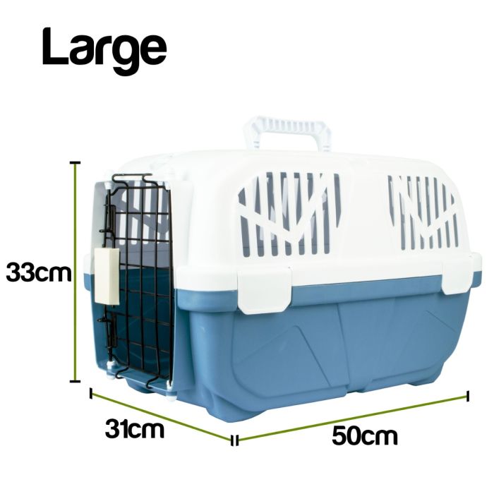Large Pet Carrier Blue/Brown