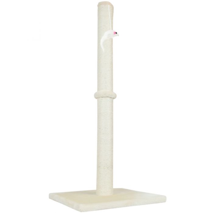 Cat Scratch Scratching Post Pet Scratcher Pole Kitten Activity Tower Beige