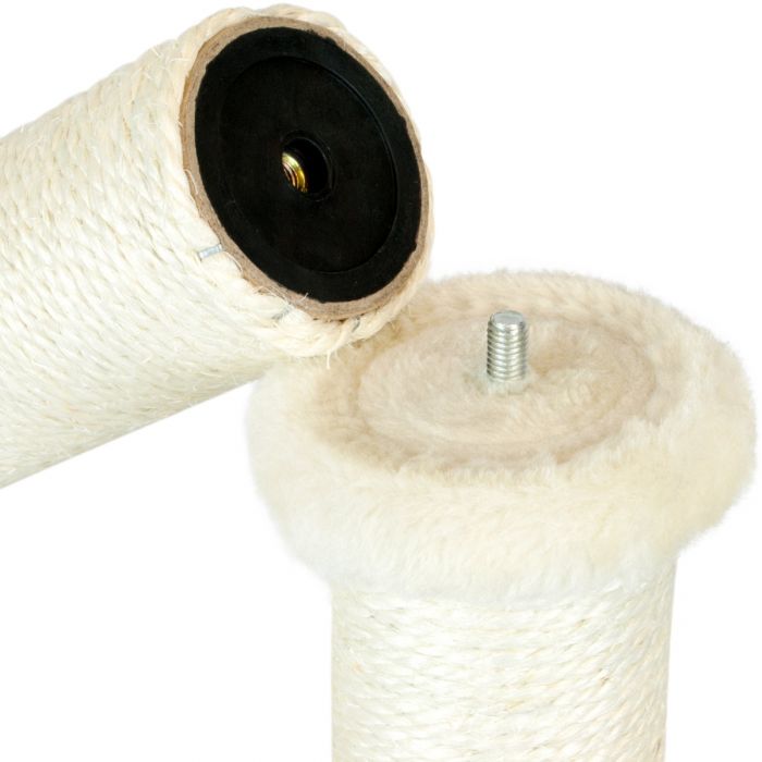 Cat Scratch Scratching Post Pet Scratcher Pole Kitten Activity Tower Beige