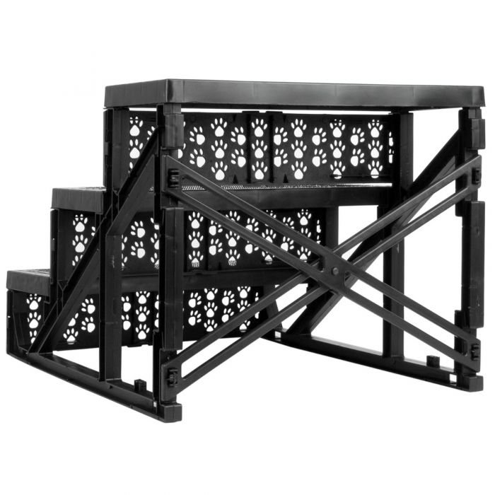 Pet Stairs Fleece Covered Small Dog Ladder Steps Staircase Puppy Fluffy Ramp