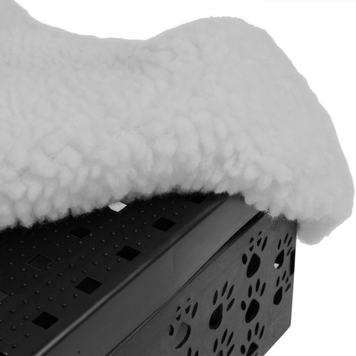 Pet Stairs Fleece Covered Small Dog Ladder Steps Staircase Puppy Fluffy Ramp