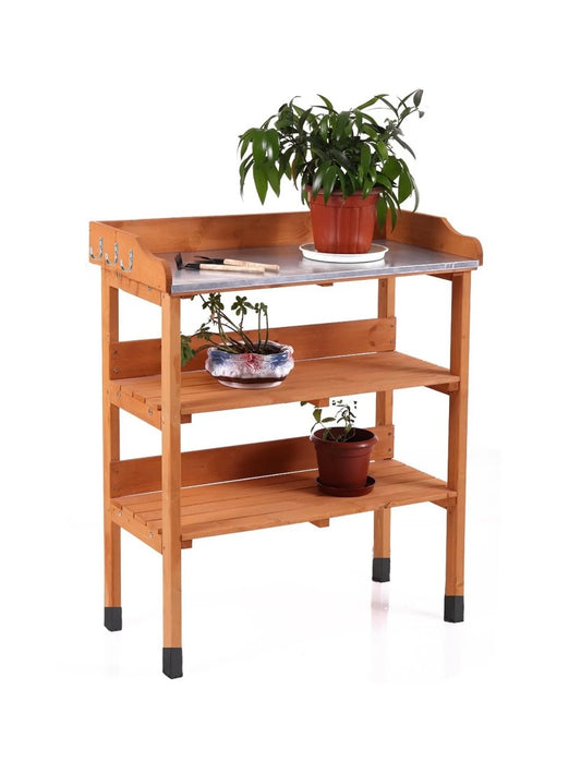 Wooden Potting Plant Table Bench