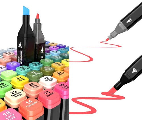 80 Colours Dual Tip Twin Marker Pens Set Artist Sketch For COPIC Markers Drawing