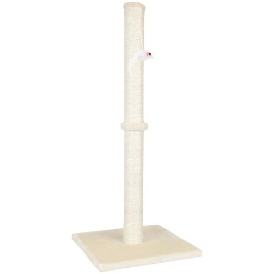 Cat Scratch Scratching Post Pet Scratcher Pole Kitten Activity Tower Beige