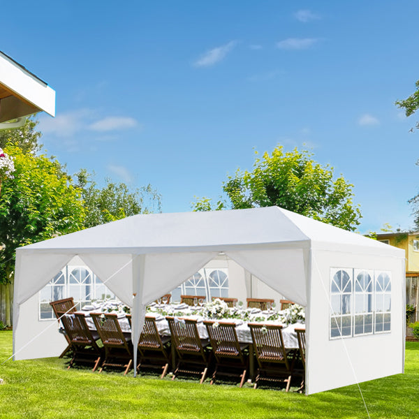 3M X 6M Garden Gazebo Tent Marquee Outdoor Waterproof Party Awning Canopy Patio