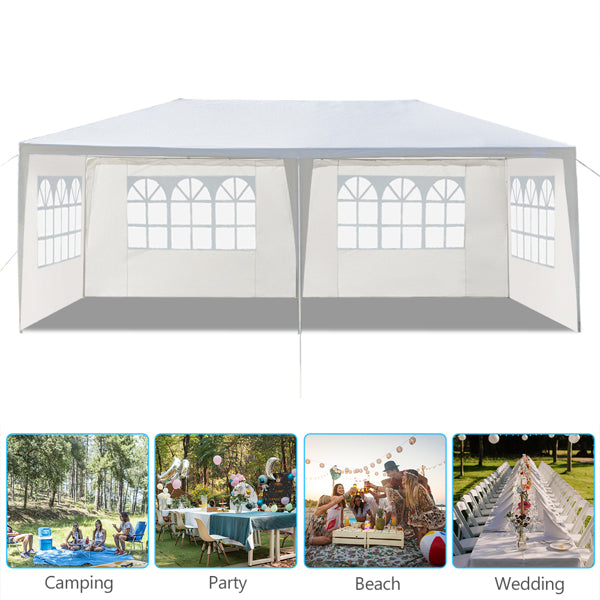 3M X 6M Garden Gazebo Tent Marquee Outdoor Waterproof Party Awning Canopy Patio